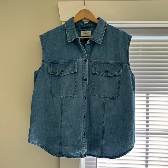 Universal Thread‎ Denim Button Down Tank Size XL - Picture 3 of 4